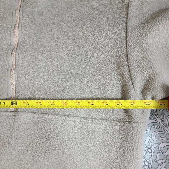 Vtg Columbia Fleece Pullover Jacket Light Tan Quarter Zip Normcore Granola  Hobo - Picture 14 of 15